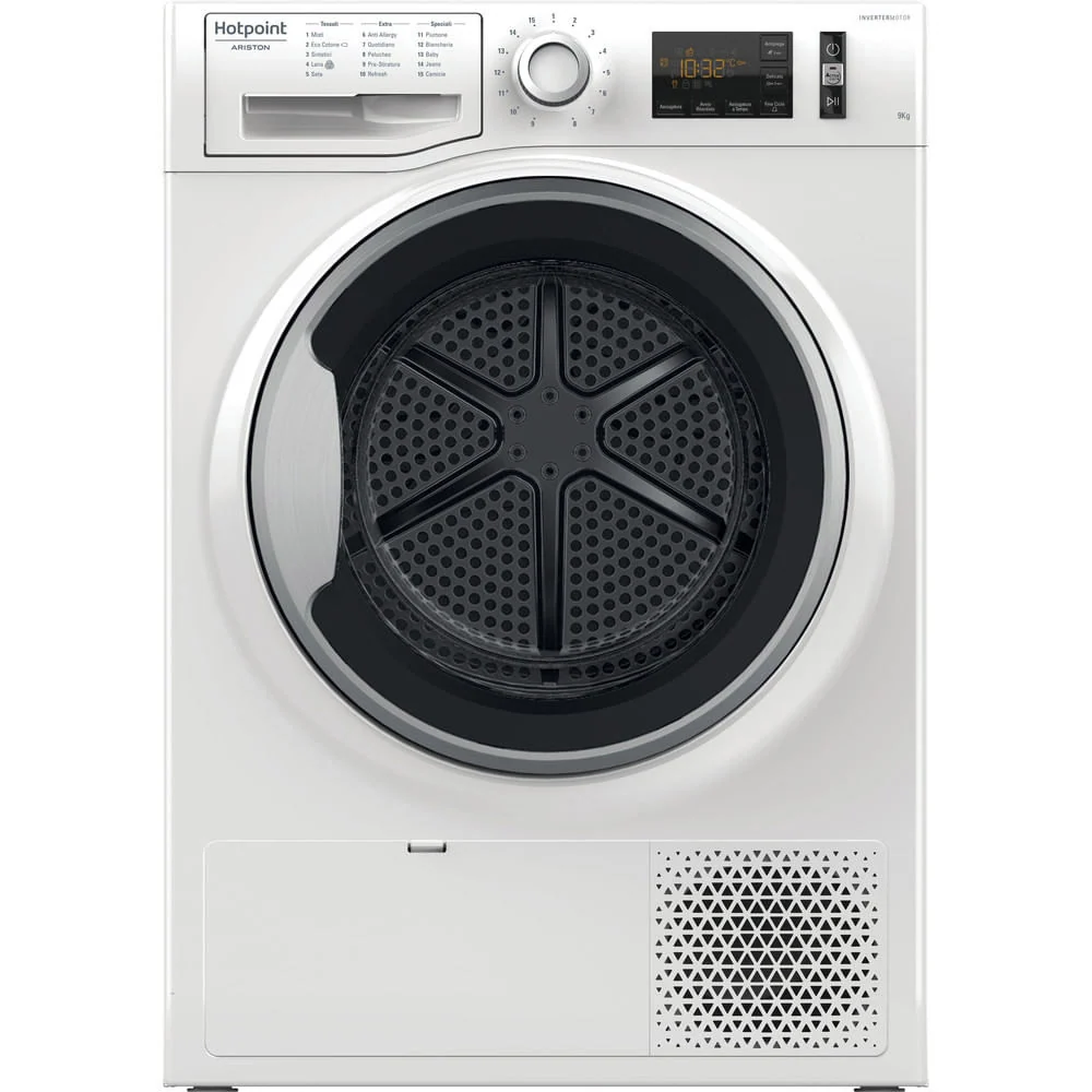 Asciugatrice Pompa di Calore Carica Frontale Hotpoint NTM1192WKIT 9 Kg (A84,9xL59,5xP65,5) ++