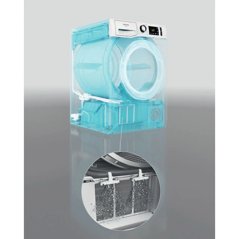 Asciugatrice Pompa Di Calore Hotpoint Active NT M11 9X3SKY IT 9 Kg Classe +++ (A84,9xL59,7xP65,5) Anti allergy Motore inve...
