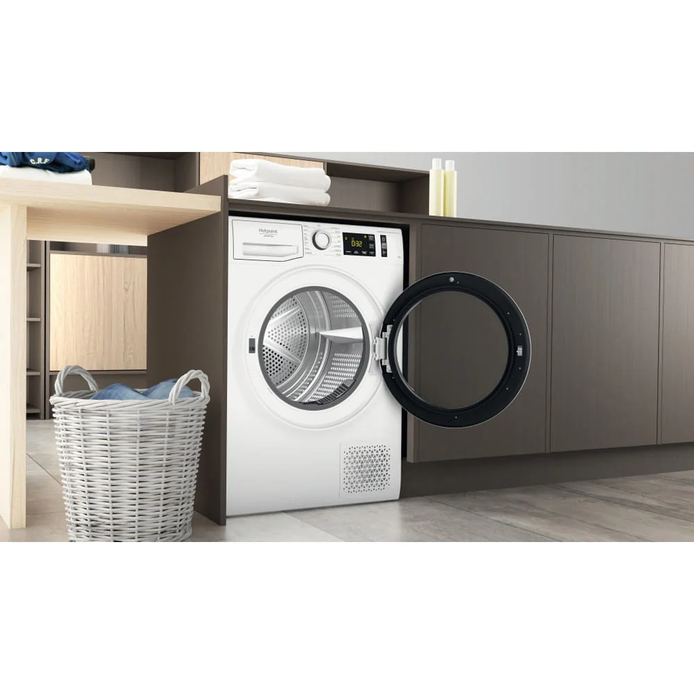 Asciugatrice Pompa Di Calore Hotpoint Active NT M11 9X3SKY IT 9 Kg Classe +++ (A84,9xL59,7xP65,5) Anti allergy Motore inve...