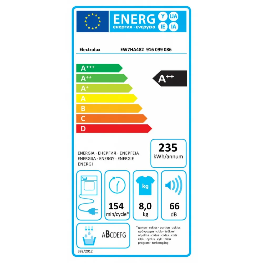 Asciugatrice Pompa di Calore Hotpoint Ariston Délica HPTS 74D BS IT 7 Kg Classe C (A84,6xL59,7xP54,5) Bianco