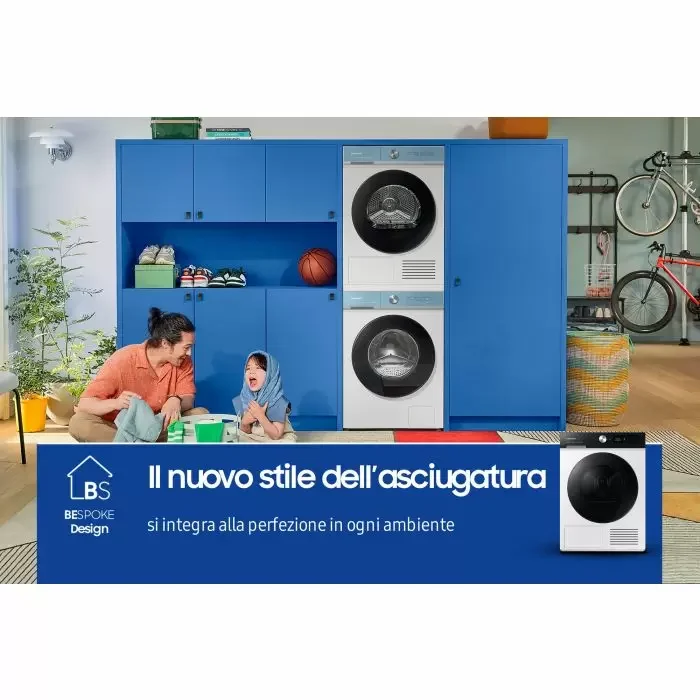 Asciugatrice Pompa Di Calore Samsung BESPOKE AI 9 Kg QuickDry DV90BB7445GE AxLxP (60x85x60) +++-10%