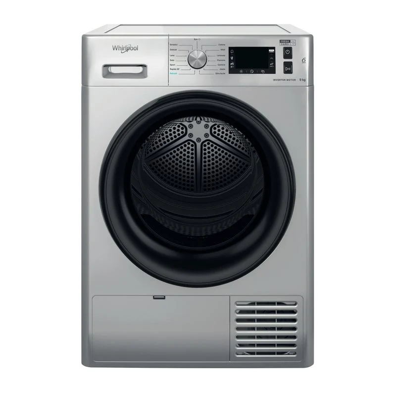 Asciugatrice Pompa Di Calore Whirlpool FFTN M22 93 SILVER IT 9 Kg Classe +++ (A84,9xL59,5xP64,9) Tecnologia 6° SENSO Motor...