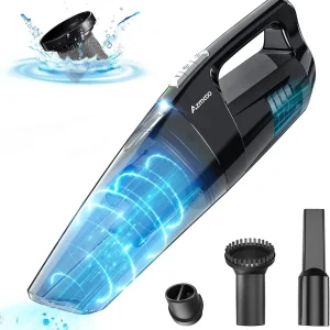 Aspirabriciole Senza Fili, Azmkoo 9000Pa Aspirapolvere Portatile per Auto, Aspirapolvere Mano con Luce LED, Umido e Secco...