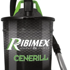 Aspiracenere Elettrico Cenerill 1000W Con Filtro Hepa Lavabile Bidone Acciaio 18 Litri E Tubo Metallico Ribimex