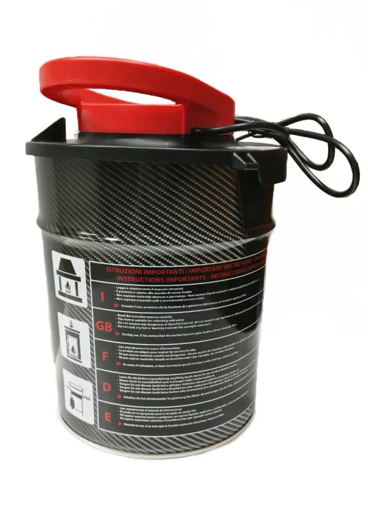Aspiracenere "Minicen" da 10 lt 800 W, pulizia stufa e camino legna e pellets