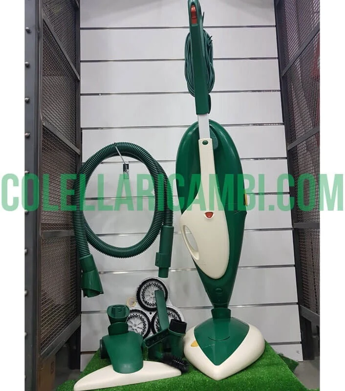 Aspirapolvere Vorwerk Folletto VK135 + Lucidatrice Cuore PL515 e Tubo Accessori Rigenerato Originale con Garanzia