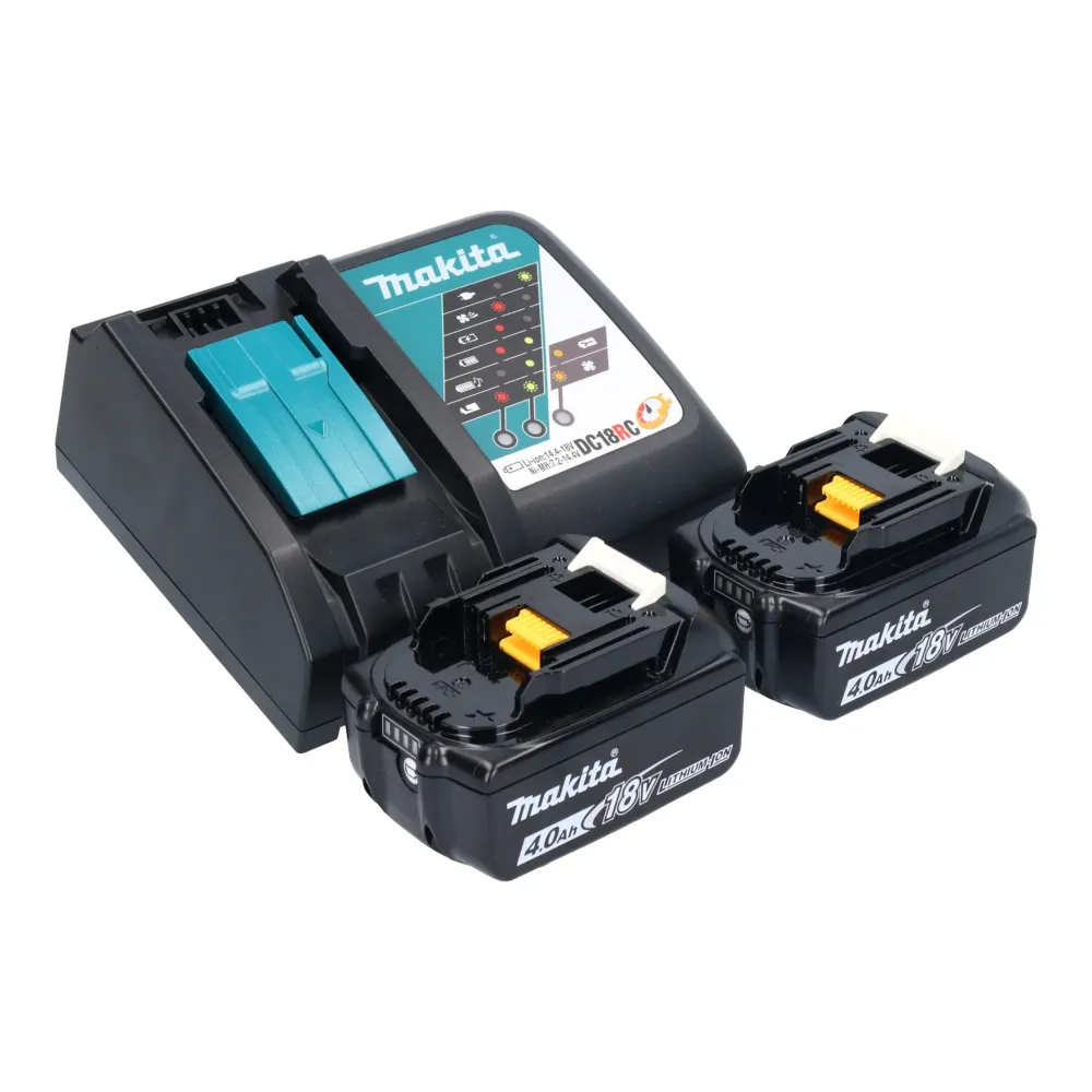 Aspiratore batteria Makita DCL 281 FRMW 18 V bianco senza spazzole + 2x batteria 4,0 Ah + caricabatterie