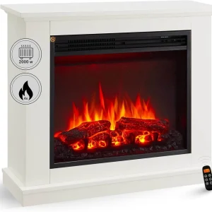 BALDERIA camino elettrico Phanos effetto fiamma 3D 2000W