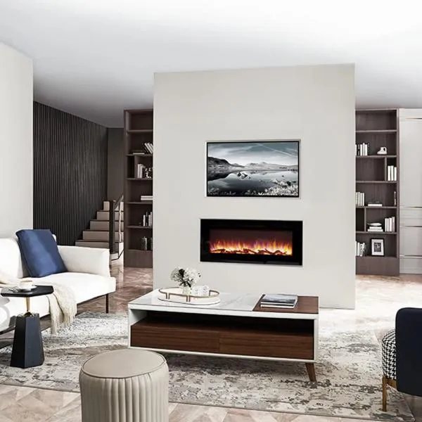 BALDERIA Fiamma 48" Camino elettrico da incasso LED 3D Flame Effect 2000W