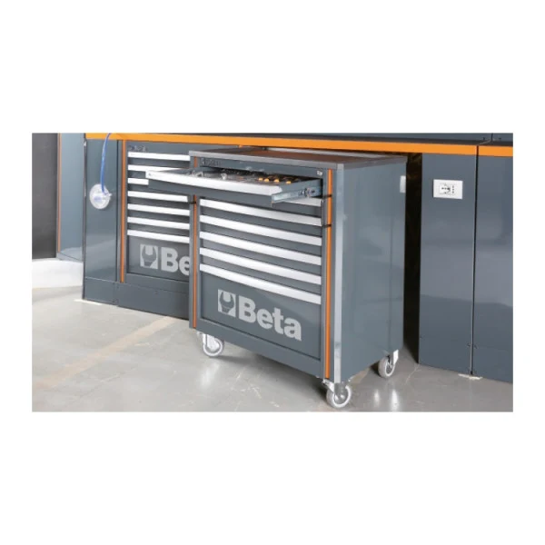 BETA C55PB/3 Arredo Officina Combinazione Completa con Banco Lavoro, Pensili e Casesttiera