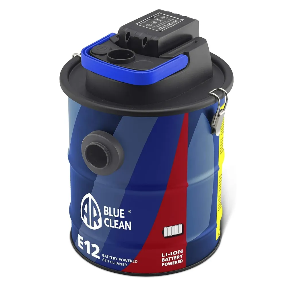 Bidone aspira cenere "E 12B" batteria da 12 litri per aspirare ceneri fredde da stufe, camini e barbecue