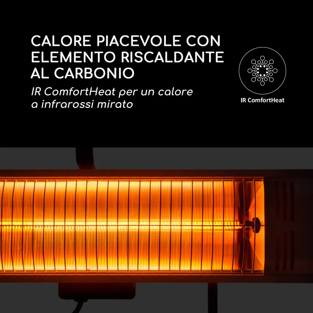 blumfeldt Team Mate - Lampada Riscaldante, Radiatore Infrarossi con Acciaio