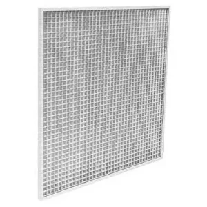 Bocchetta di ripresa alluminio maglia quadra fissa 600X600, per controsoffitti modulari