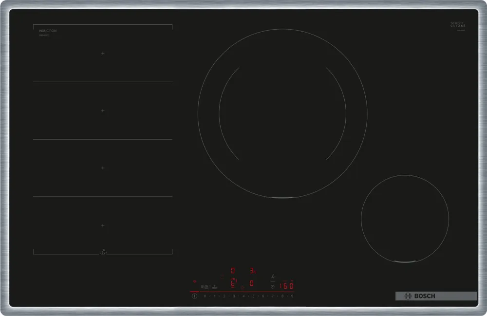 Bosch Hob Series 6, Hob induzione, 80 cm, con cornice bordato