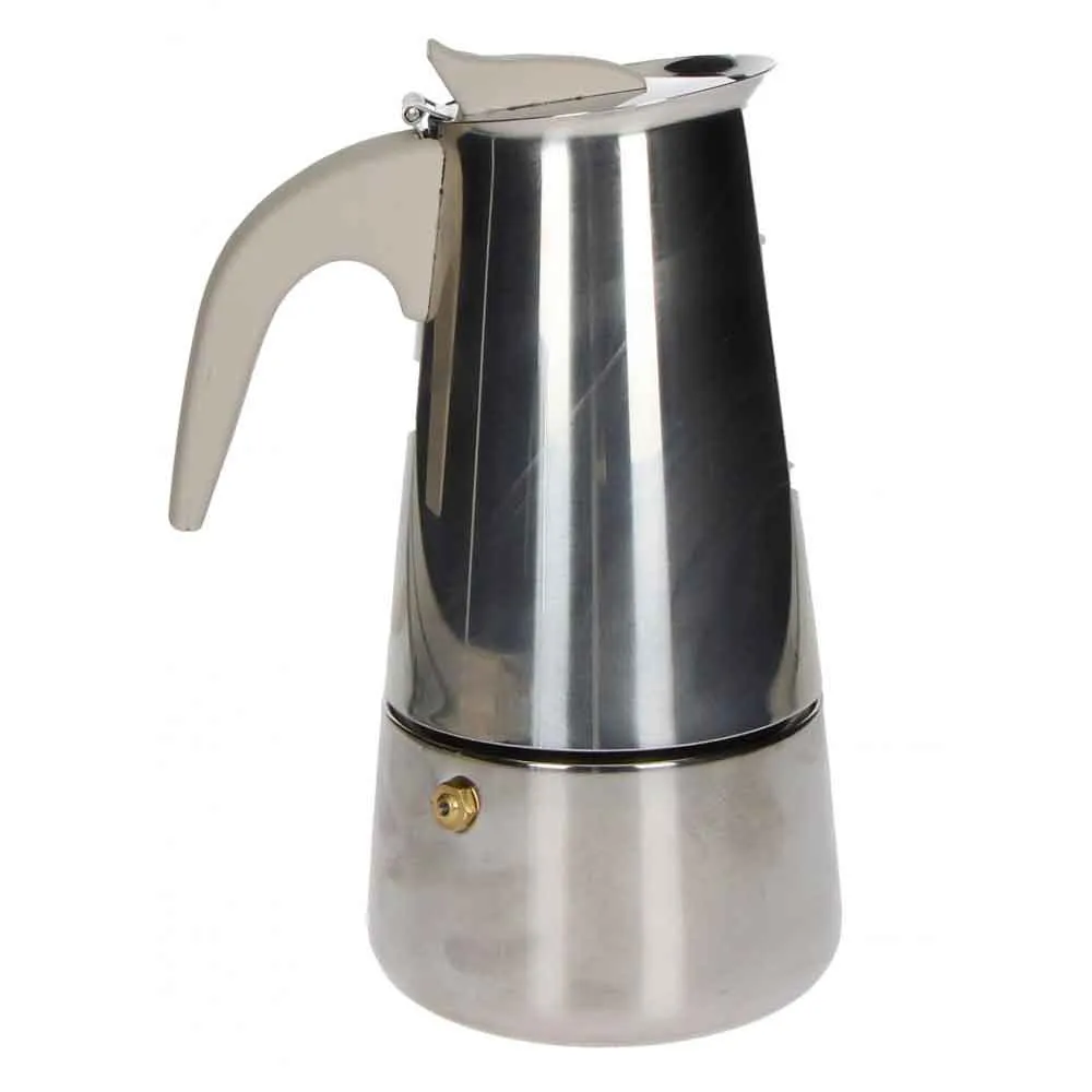 BRANDANI Borbottina Caffettiera Induzione 6 Tazze Acciaio Inox