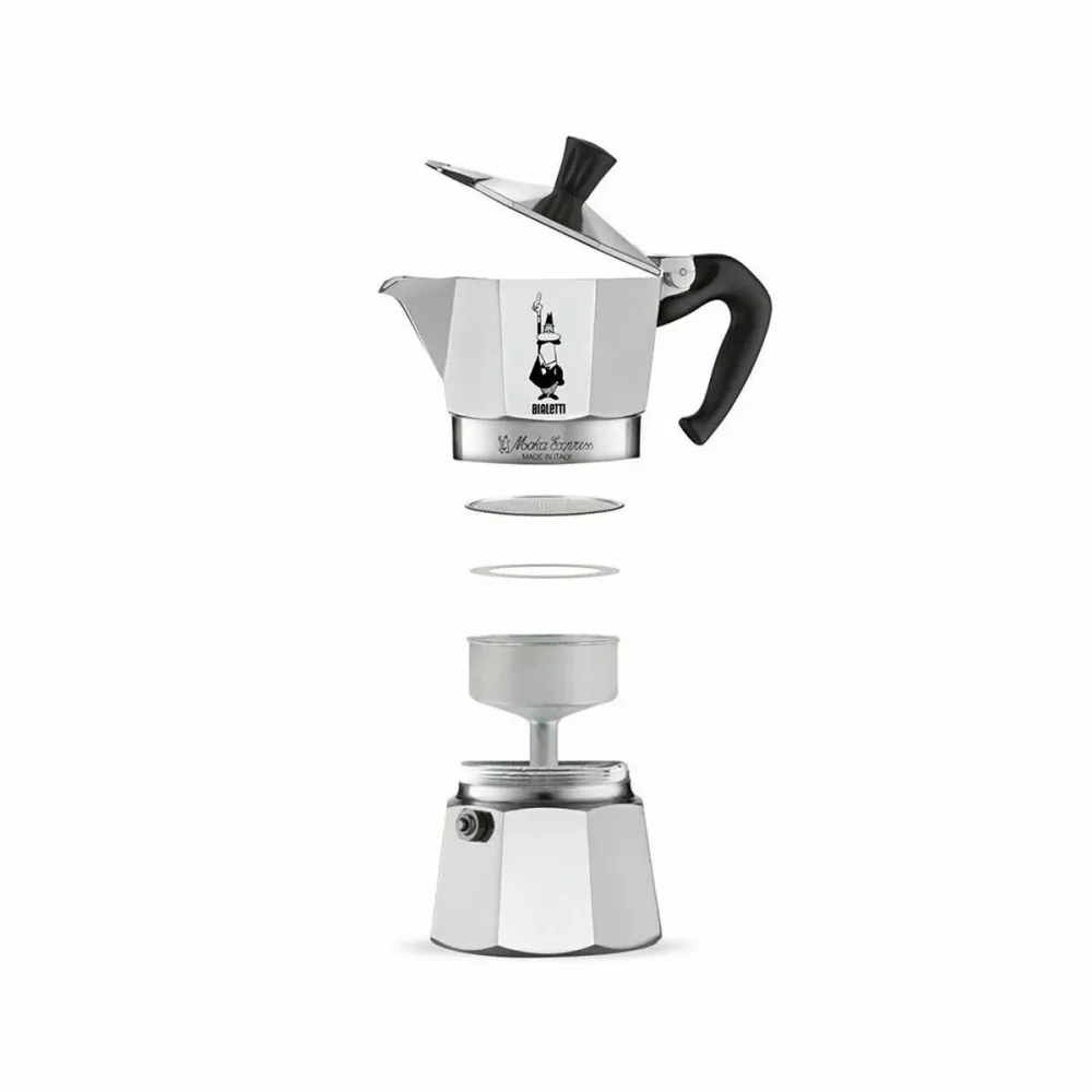 Caffettiera Italiana Bialetti 0001163 Argentato Alluminio 6 Tazze