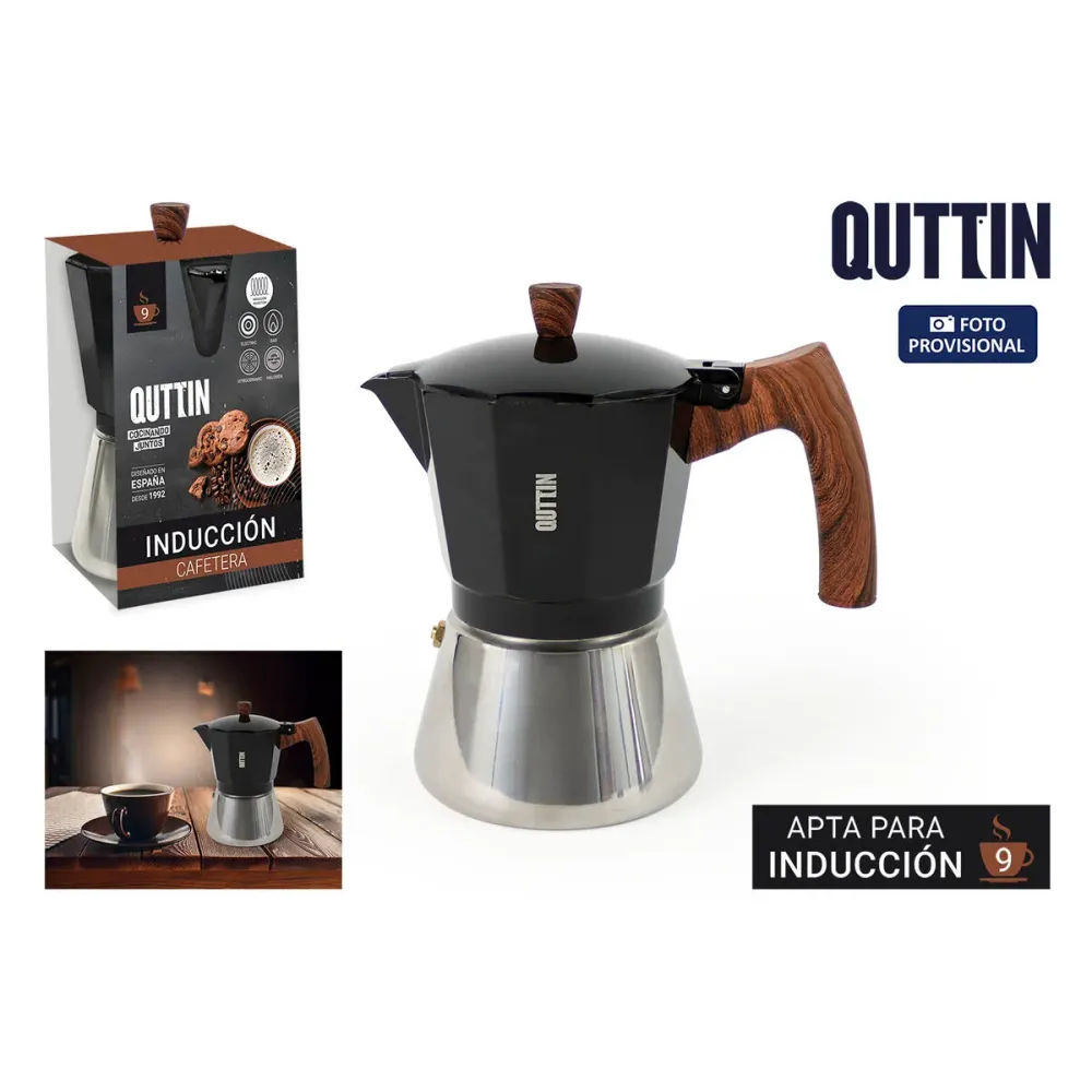 Caffettiera Italiana Quttin Nero 0,45 L (6 Unità)
