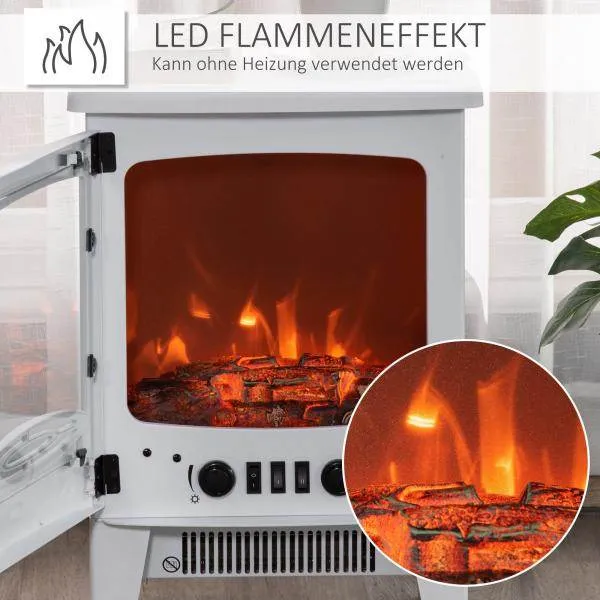Camino elettrico LED con effetto fiamma 900/1800W