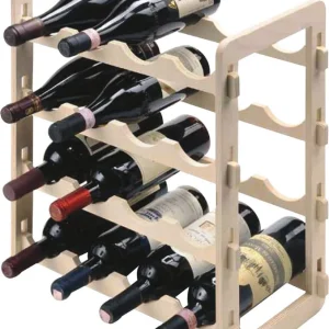 Cantinetta legno da 16 posti per bottiglie di vino e distillati