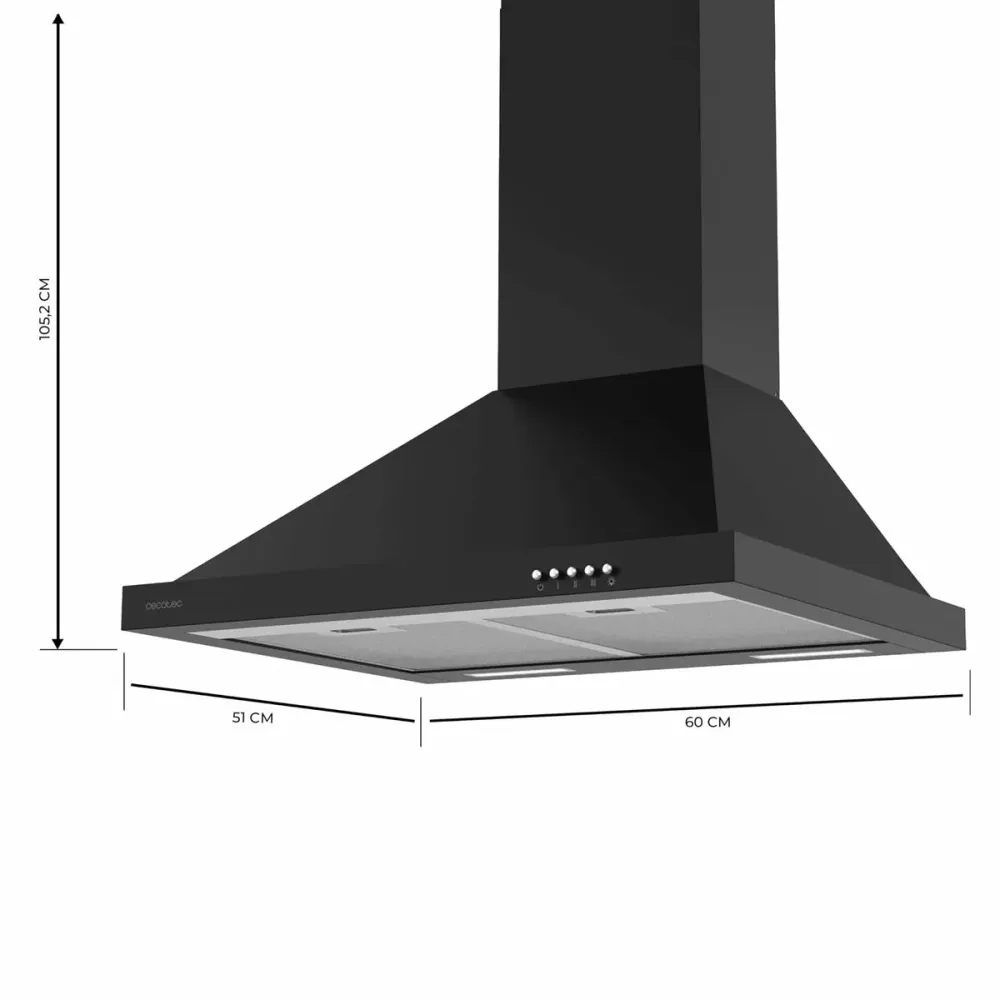 Cappa Classica Cecotec Bolero Flux PM 606500 Nero 60 cm
