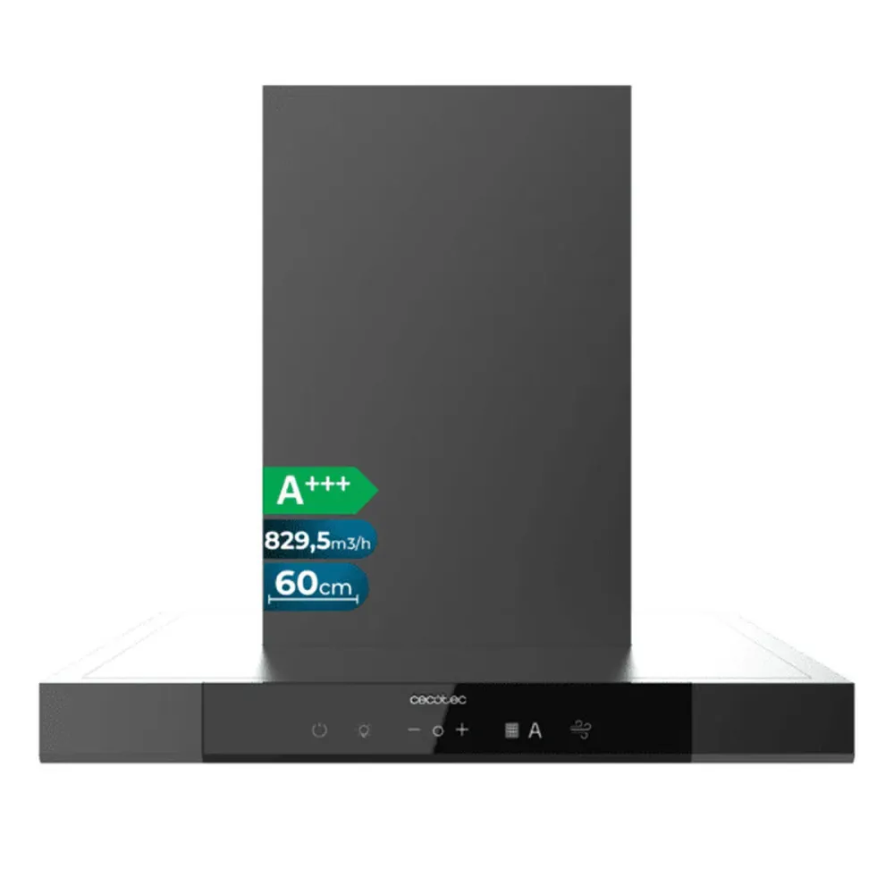 Cappa Classica Cecotec Flux TT 609500 Slim Nero Acciaio