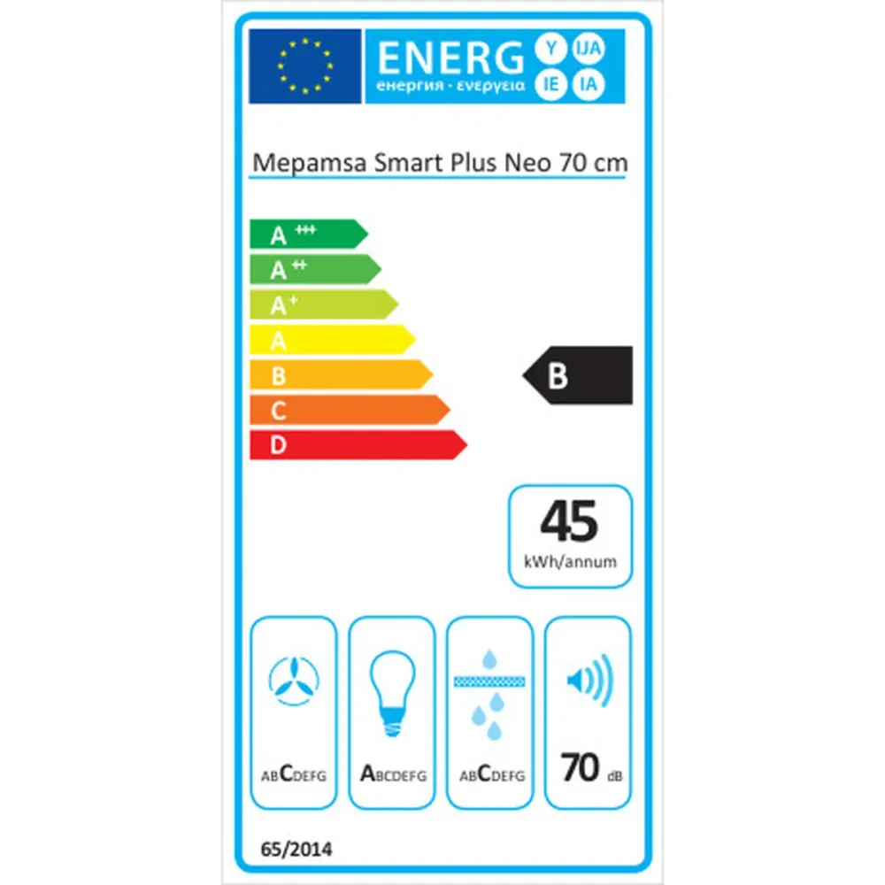 Cappa Classica Mepamsa SMART 70X 70 cm 300 m3/h 125W D