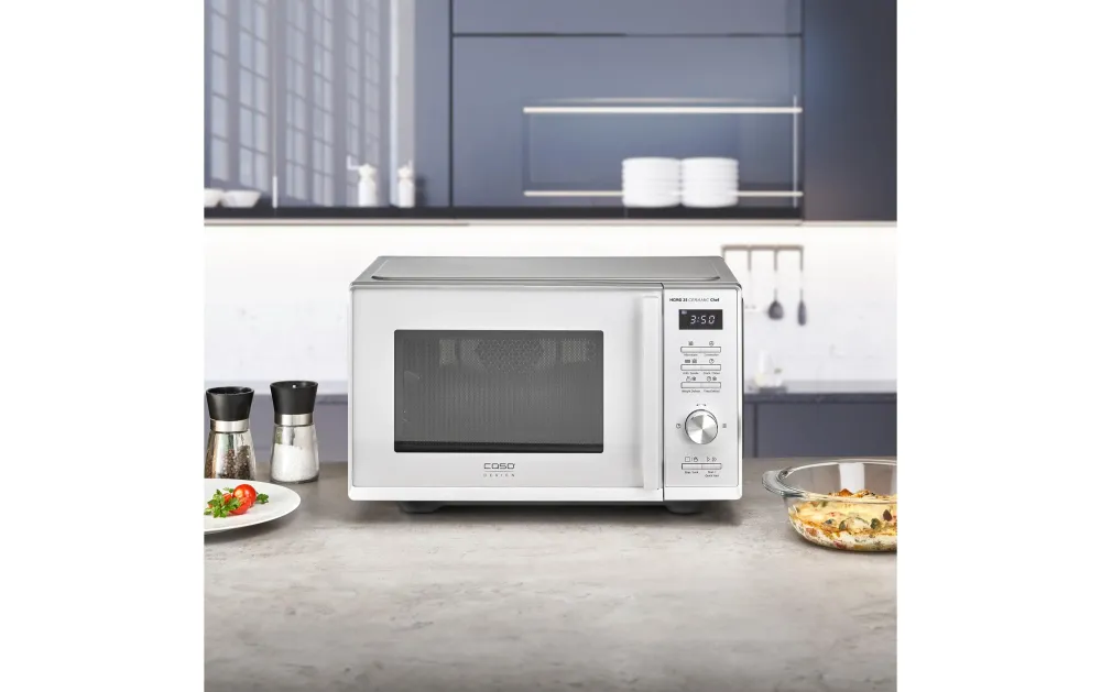 Caso Microonde combinato HCMG 25 Ceramic Chef – 25 l, grill & aria calda, 900 W – argento