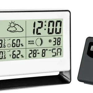 Chacon 54416 - Stazione Meteo, con barometro/sensore Esterno, Wireless Grigio