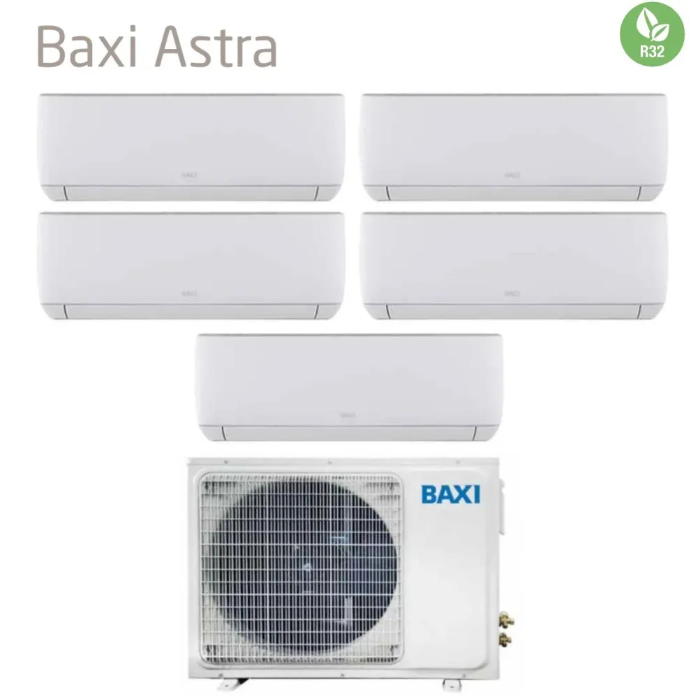 Climatizzatore Condizionatore Baxi Penta Split Inverter Serie Astra 7+7+12+12+18 con LSGT125-5M R-32 Wi-Fi Optional 7000+7...
