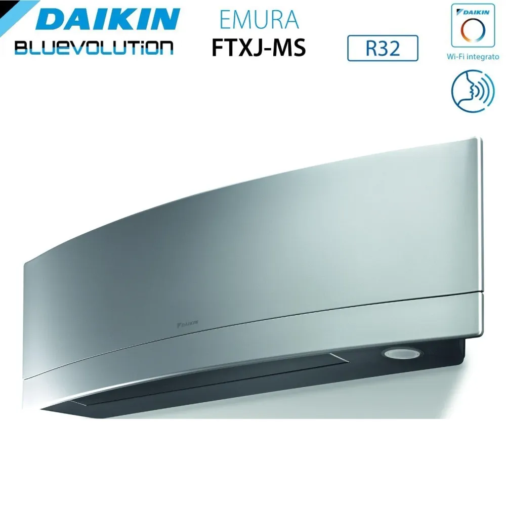 Climatizzatore Condizionatore Daikin Bluevolution Penta Split Inverter serie EMURA SILVER 7+7+7+7+12 con 5MXM90N R-32 Wi-F...
