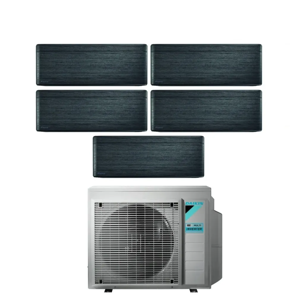 Climatizzatore Condizionatore Daikin Bluevolution Penta Split Inverter serie FTXA-BT STYLISH REAL BLACKWOOD 7+7+7+7+7 con...