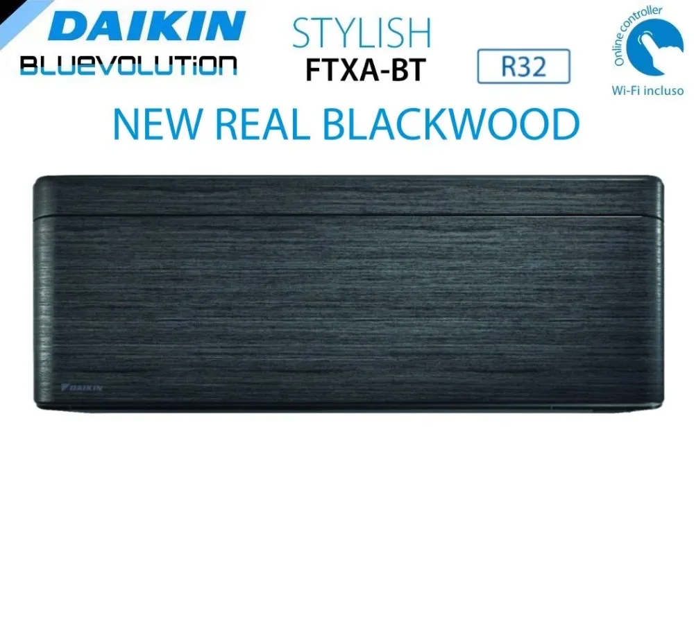 Climatizzatore Condizionatore Daikin Bluevolution Penta Split Inverter serie FTXA-BT STYLISH REAL BLACKWOOD 7+7+7+7+7 con...