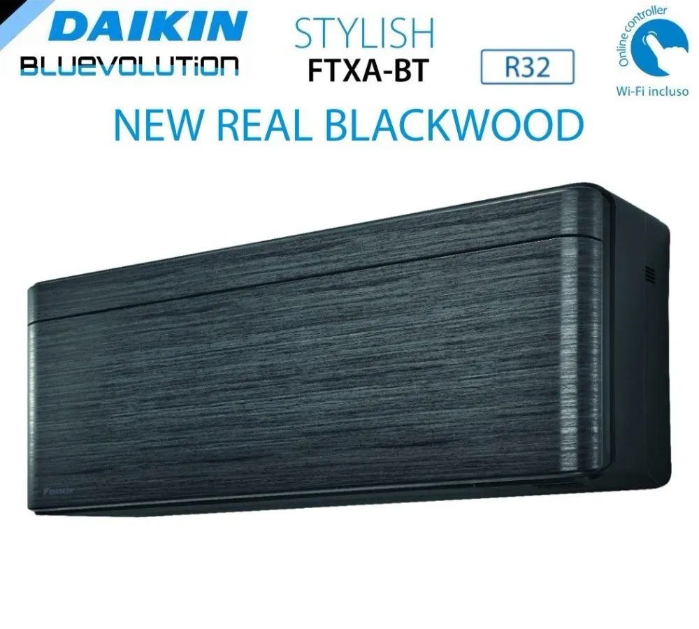 Climatizzatore Condizionatore Daikin Bluevolution Penta Split Inverter serie FTXA-BT STYLISH REAL BLACKWOOD 7+7+7+7+7 con...