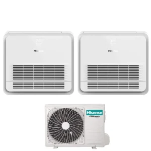 Climatizzatore Condizionatore Hisense Dual Split Console 9+12 Con 2amw50u4rxa R-32 Wi-Fi Optional Telecomando Di Serie Inc...