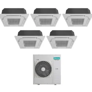 Climatizzatore Condizionatore Hisense Penta Split Cassetta 9+9+9+9+9 con 5AMW125U4RTA R-32 9000+9000+9000+9000+9000 Con Te...
