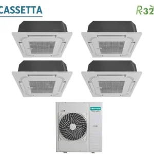 Climatizzatore Condizionatore Hisense Quadri Split Cassetta 9+9+9+9 con 5AMW125U4RTA R-32 9000+9000+9000+9000 Con Telecoma...