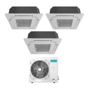 Climatizzatore Condizionatore Hisense Trial Split Inverter Cassetta 12+12+12 con 4AMW81U4RJC R-32 Wi-Fi Optional 12000+120...