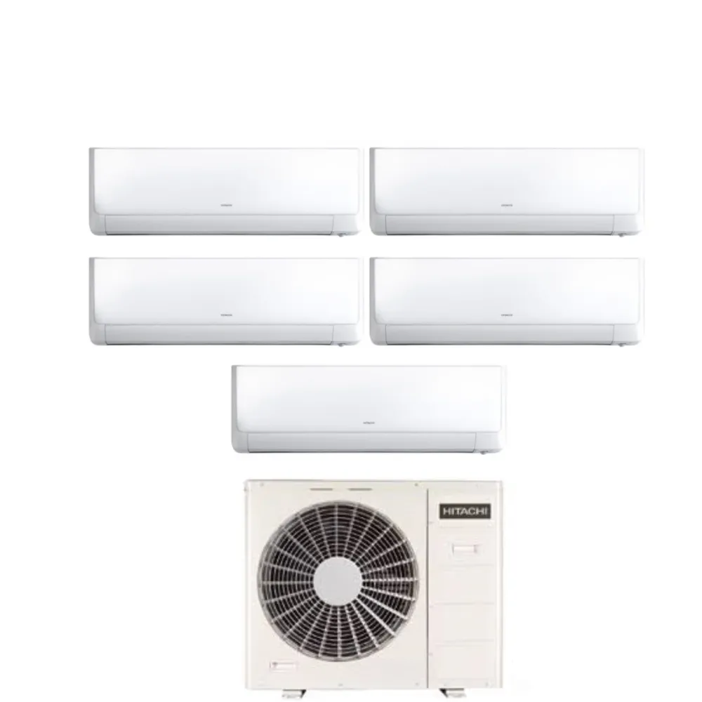Climatizzatore Condizionatore Hitachi Penta Split Inverter Serie Performance 9+9+9+9+18 con RAM-110NP5E R-32 Wi-Fi Optiona...