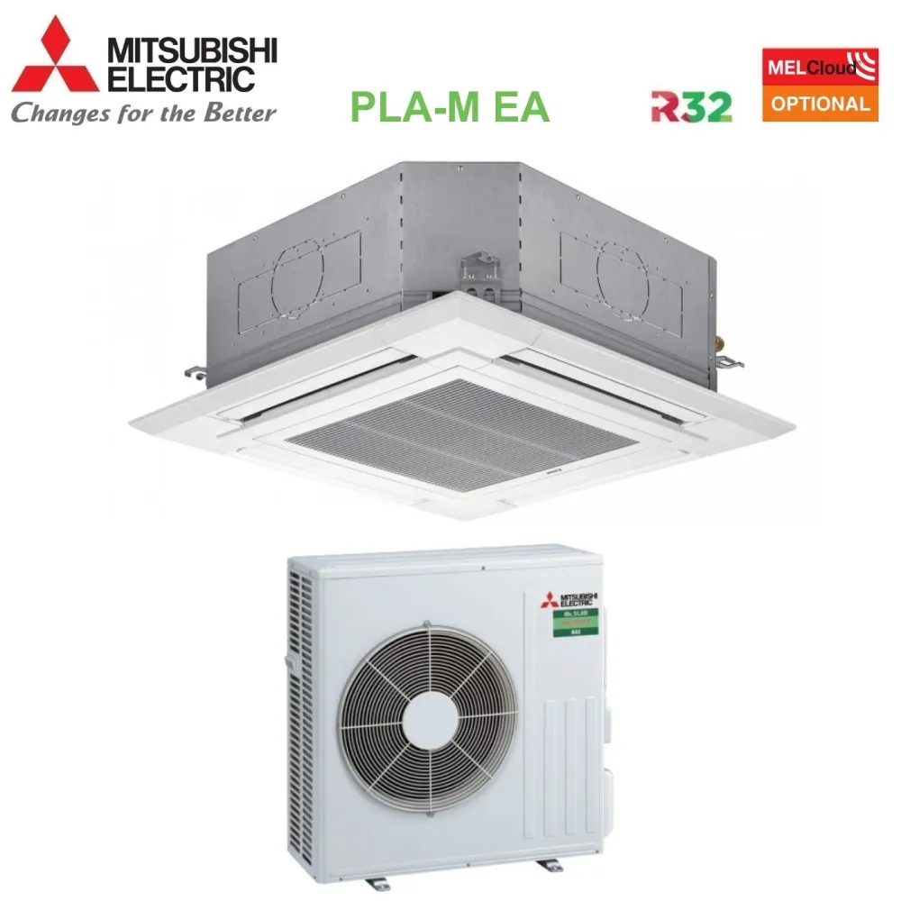 Climatizzatore Condizionatore Mitsubishi Electric Cassetta 90x90 4 Vie 24000 Btu PLA-M71EA + SUZ-M71VA R-32 Wi-Fi Optional...