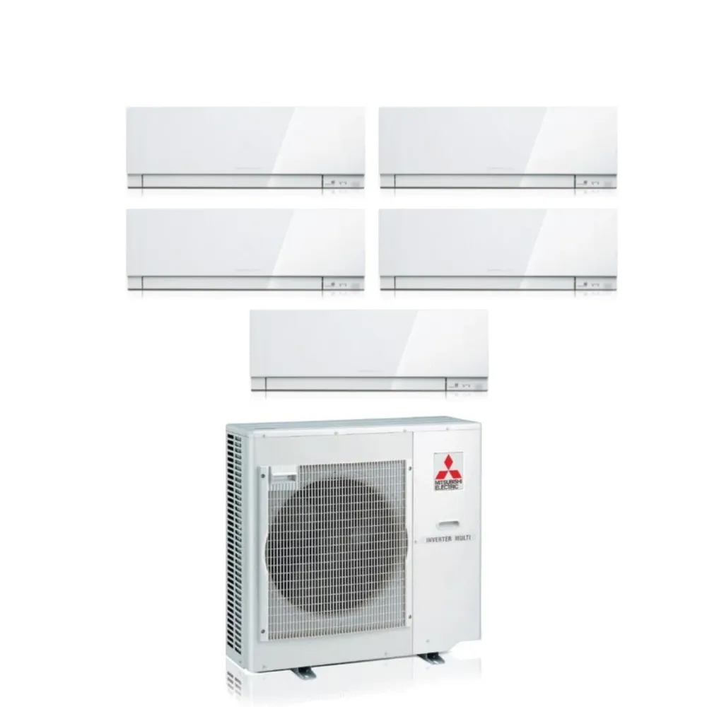 Climatizzatore Condizionatore Mitsubishi Electric Penta Split Inverter serie KIRIGAMINE ZEN WHITE MSZ-EF 7+7+7+7+7 con MXZ...