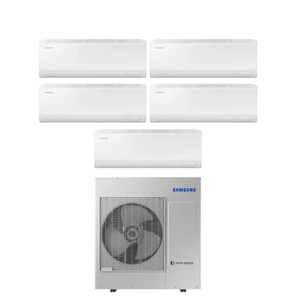Climatizzatore Condizionatore Samsung Penta Split Inverter serie CEBU S2 9+9+12+12+12 con AJ100TXJ5KG R-32 Wi-Fi Integrato...