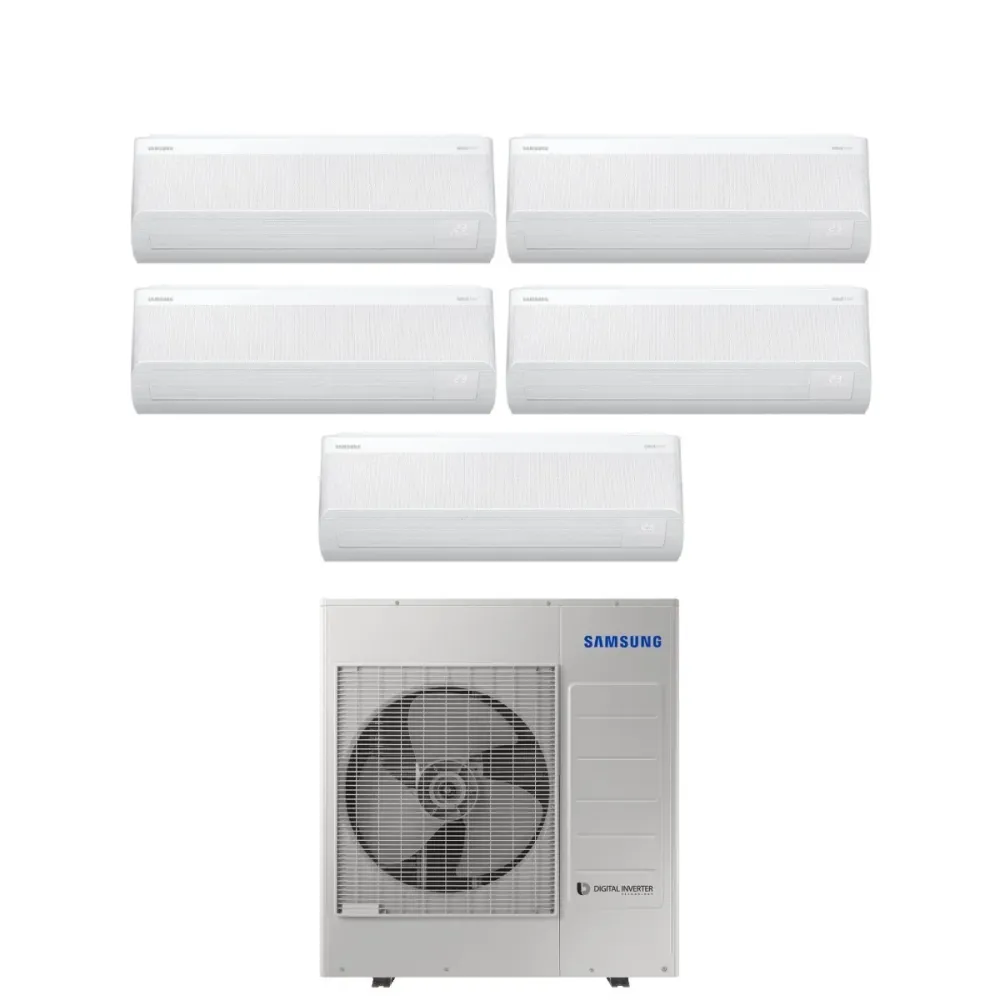 Climatizzatore Condizionatore Samsung Penta Split Inverter serie WINDFREE AVANT S2 9+9+9+12+18 con AJ100TXJ5KG R-32 Wi-Fi...