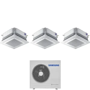 Climatizzatore Condizionatore Samsung Trial Split Inverter Cassetta 4 Vie Mini Windfree 18+18+18 con AJ100TXJ5KG/EU R-32 1...