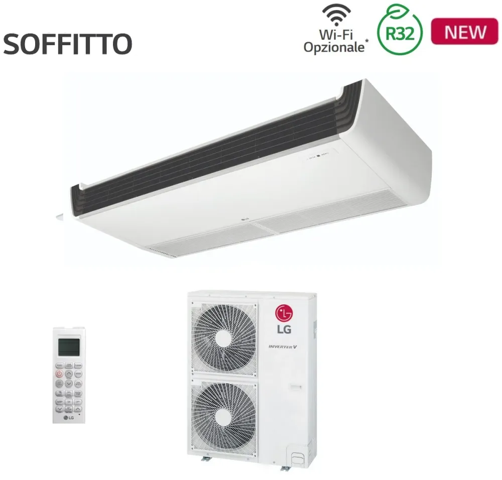 Climatizzatore Condizionatore LG Soffitto Inverter 36000 Btu UV36F Trifase R-32 Wi-Fi Optional Telecomando di Serie Inclus...