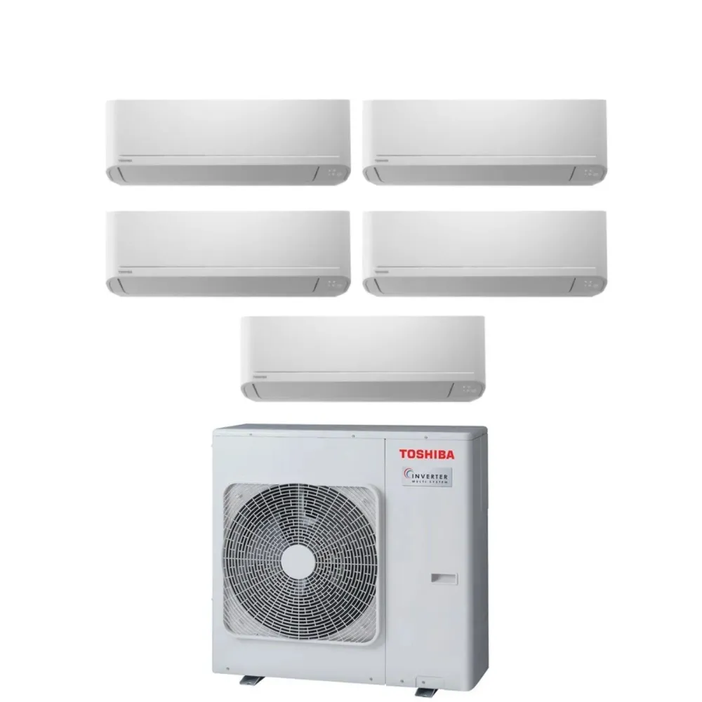 Climatizzatore Condizionatore Toshiba Penta Split Inverter serie SEIYA 10+10+10+10+10 (9+9+9+9+9) RAS-4M27U2AVG-E R-32 Wi-...