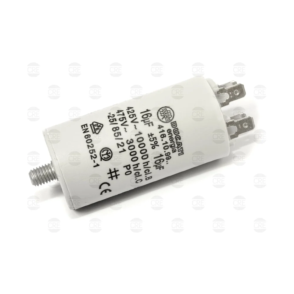 Condensatore 16uF per Lavatrice Candy, Indesit, SMEG, Whirlpool