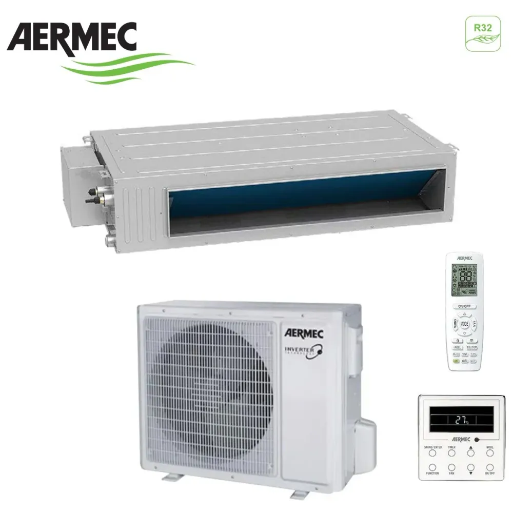 Condizionatore Aermec Canalizzato 29000 Btu R-32 LCG850D con Telecomando e Comando Filo