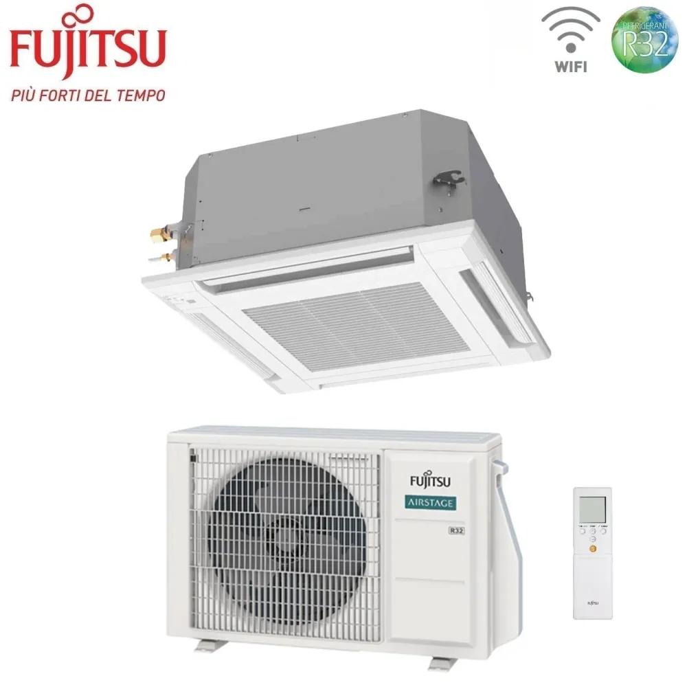 Condizionatore Cassetta Fujitsu KV Eco 9000 Btu AUXG09KVLA R-32 Wi-Fi Optional con Griglia e Telecomando