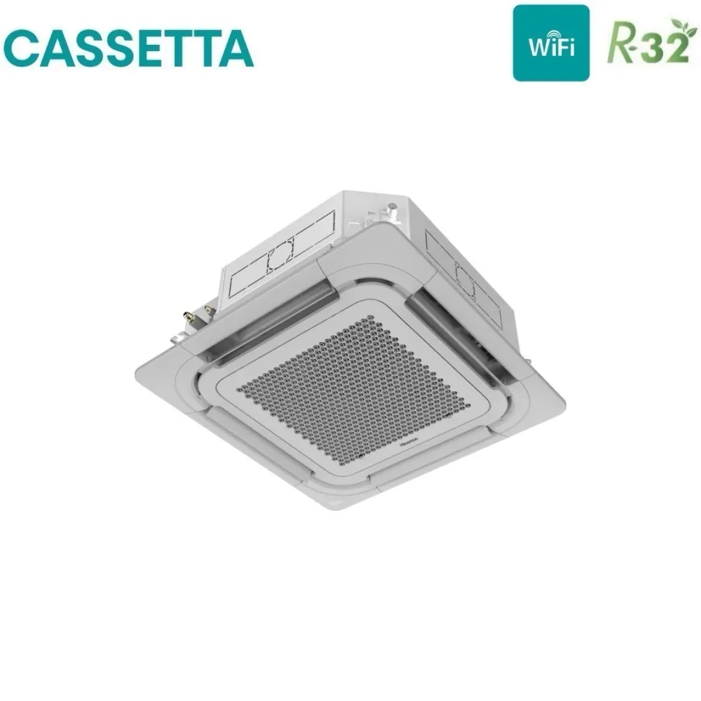 Condizionatore Cassetta Hisense 60000 Btu AUC175UR4RKC8 R-32 Wi-Fi Optional Trifase con Pannello e Telecomando