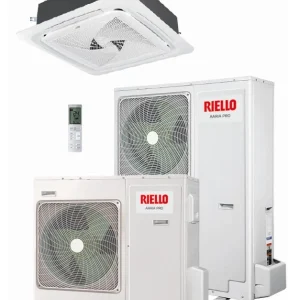Condizionatore Cassetta 4 Vie 90x90 Riello 48000 Btu AARIA PRO P AMK 140 P Trifase R-32 con Pannello e Telecomando inclusi
